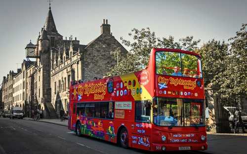 Circuit Hop-On Hop-Off d'Édimbourg Bus touristique à ciel ouvert du château d'Édimbourg