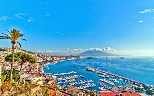 Bus Hop-On Hop-Off de Naples Bus touristique à ciel ouvert sur la baie de Naples
